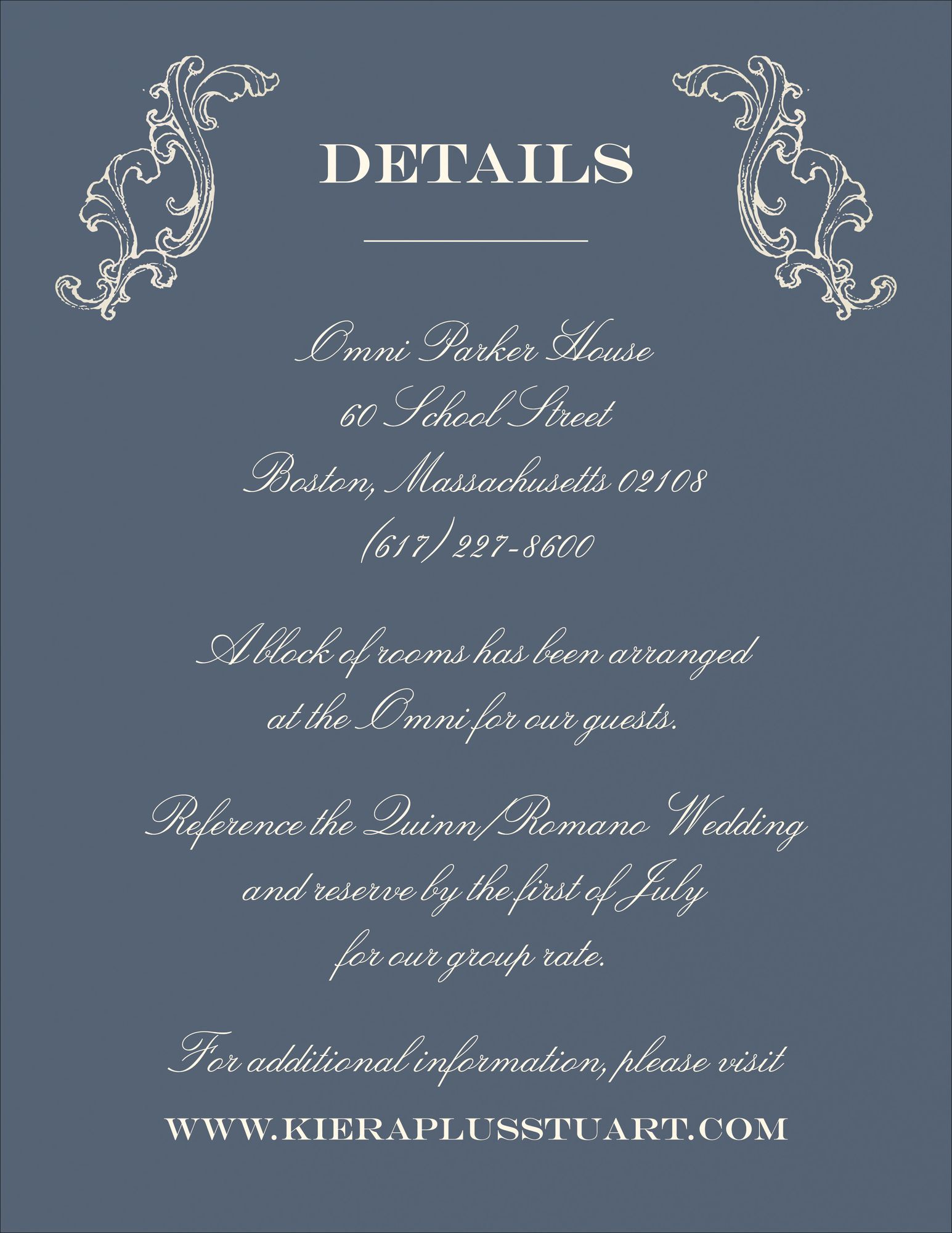 Alternative view of Gilded Filigree Foil Information Card