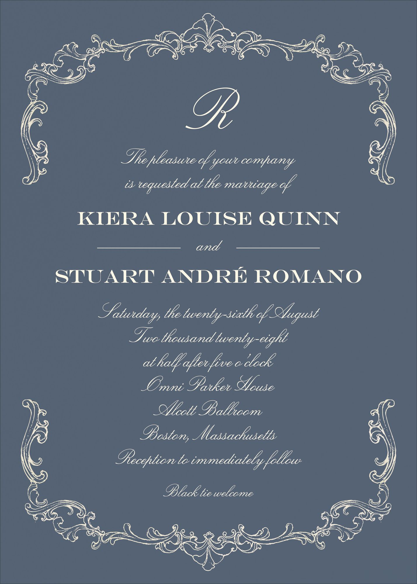Gilded Filigree Foil Wedding Invitation - Image 3
