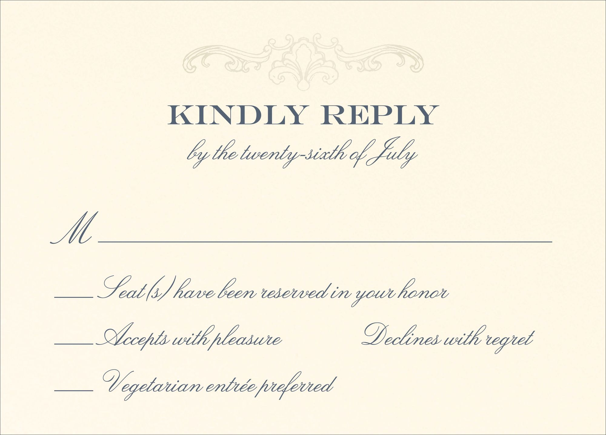 Gilded Filigree Foil Response Card - Image 2