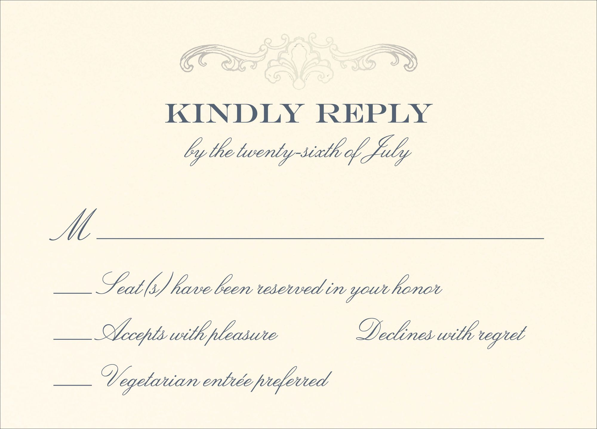 Gilded Filigree Foil Response Card - Image 3
