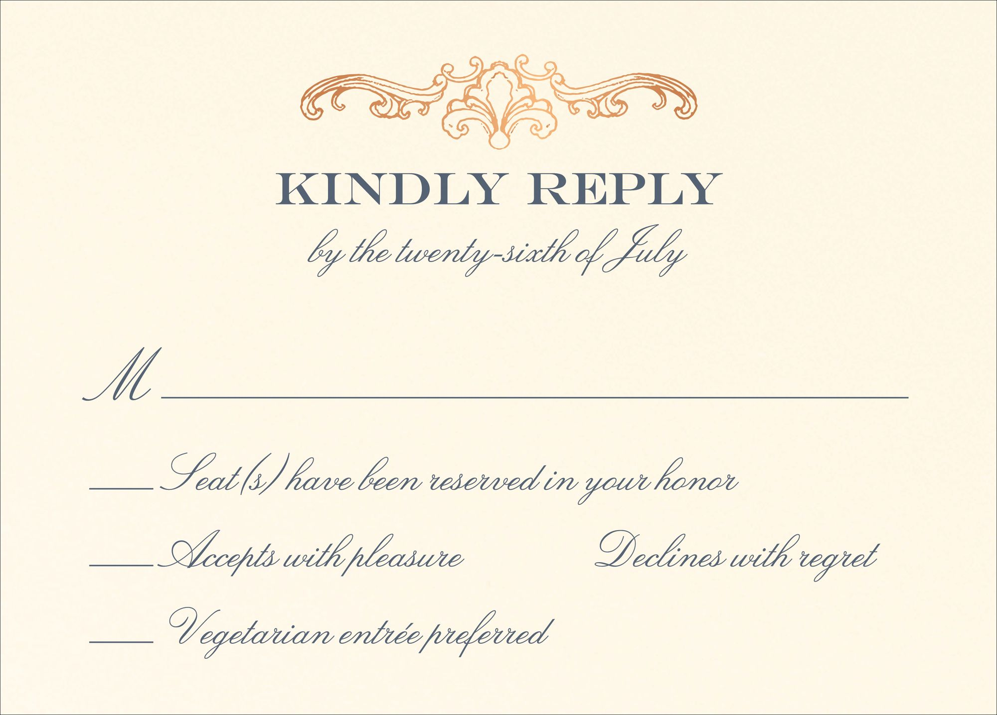 Gilded Filigree Foil Response Card - Image 4