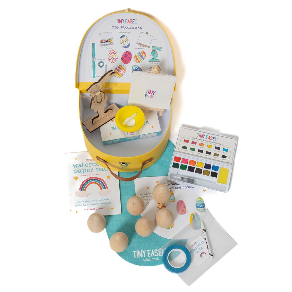 Alternative view of Tiny Easel Wooden Eggs