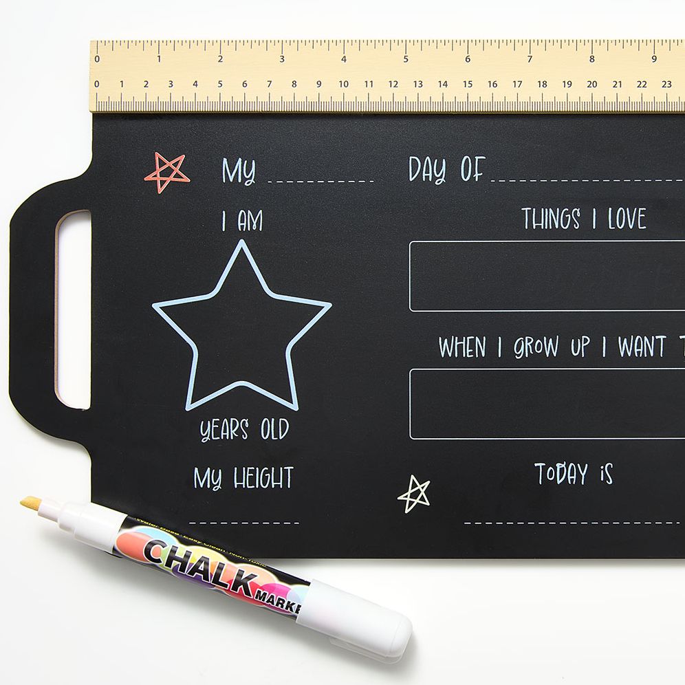 Alternative view of First and Last Day of School Chalkboard