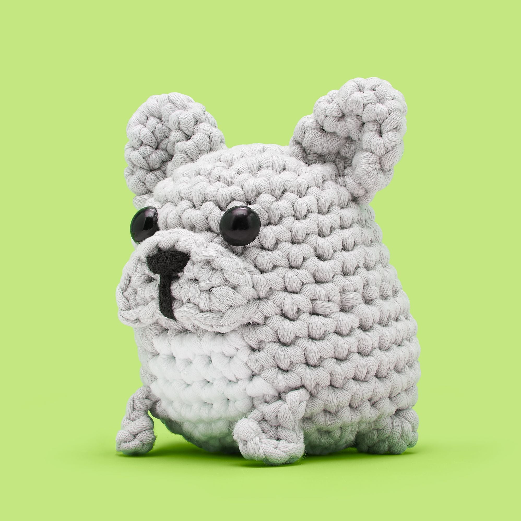 Alternative view of Hugo the French Bulldog Learn to Crochet kit