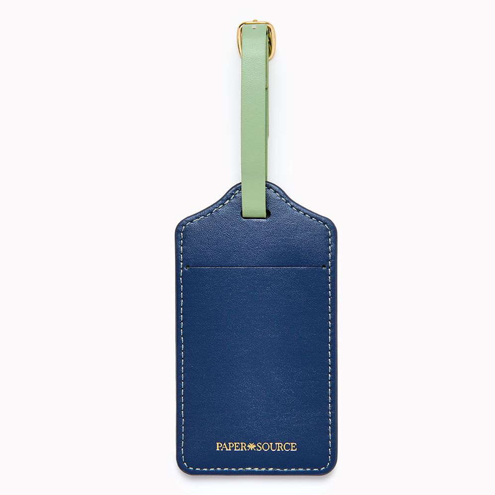 Alternative view of Blue Scalloped Luggage Tag