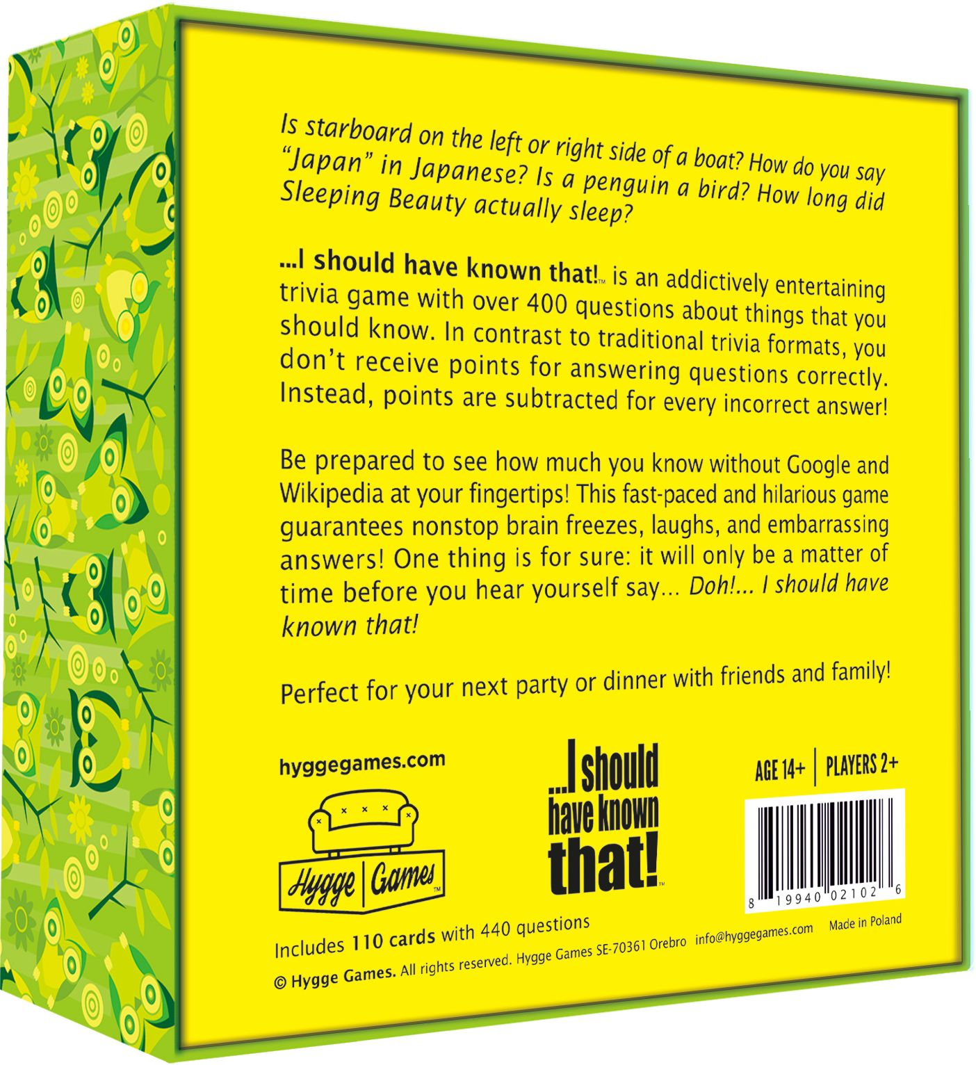 Alternative view of I Should Have Known That! Trivia Game