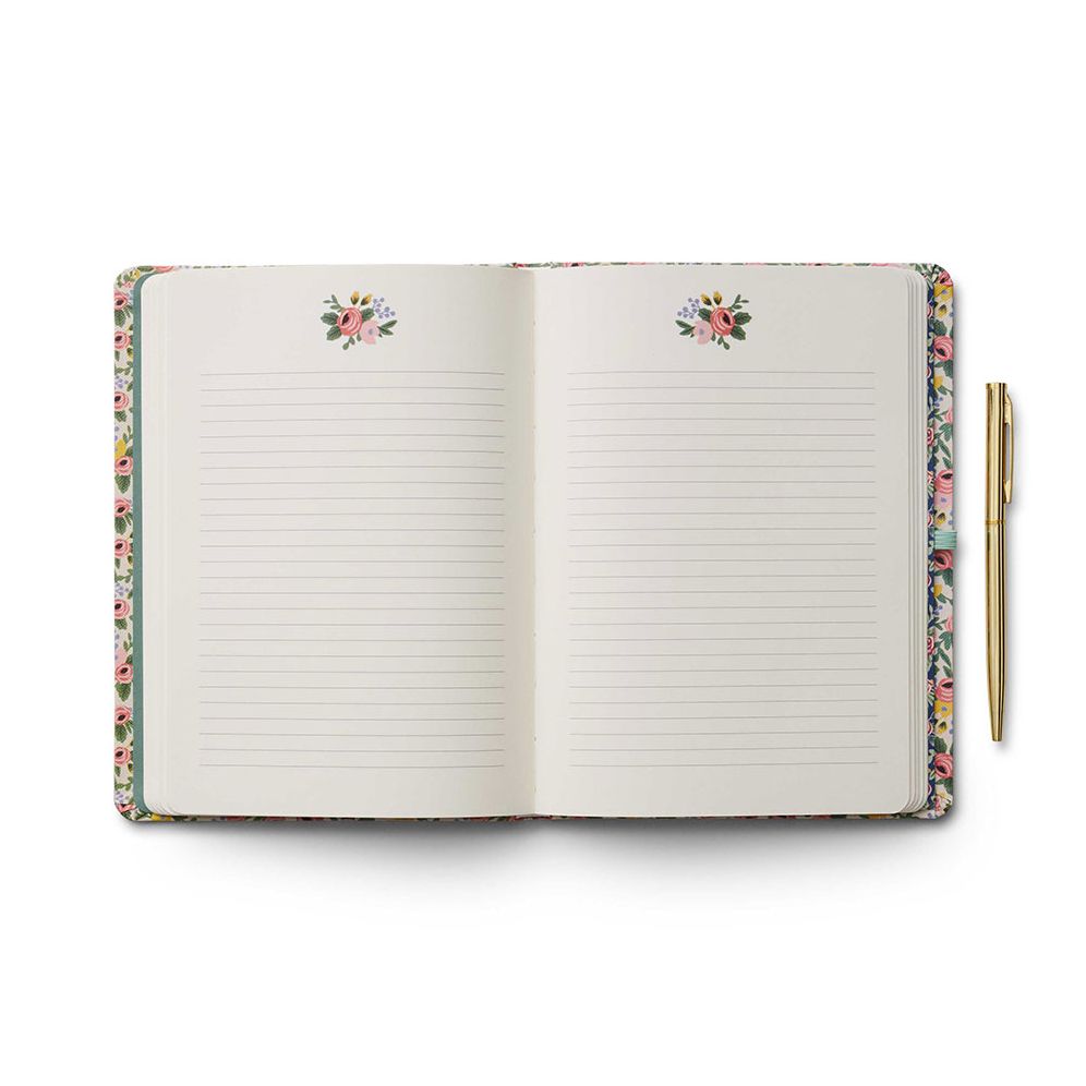 Alternative view of Rosa Journal with Pen