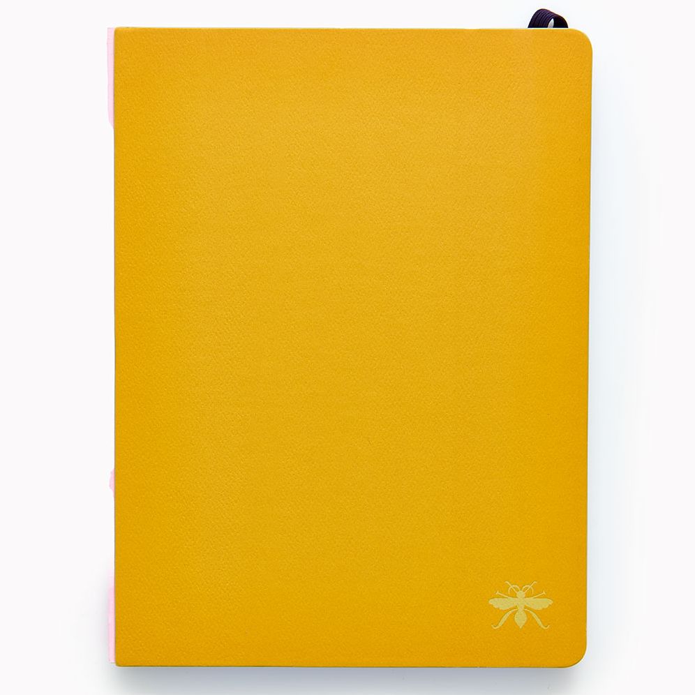 Alternative view of Paper Wasp Mustard Medium Coptic-Bound Journal - Limited Edition