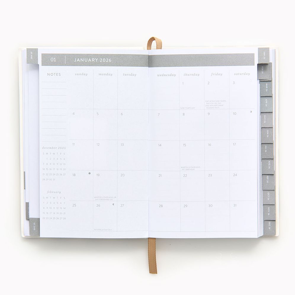 2025-2026 Paper Source B+W Minimalist Weekly Pocket Planner - Image 3