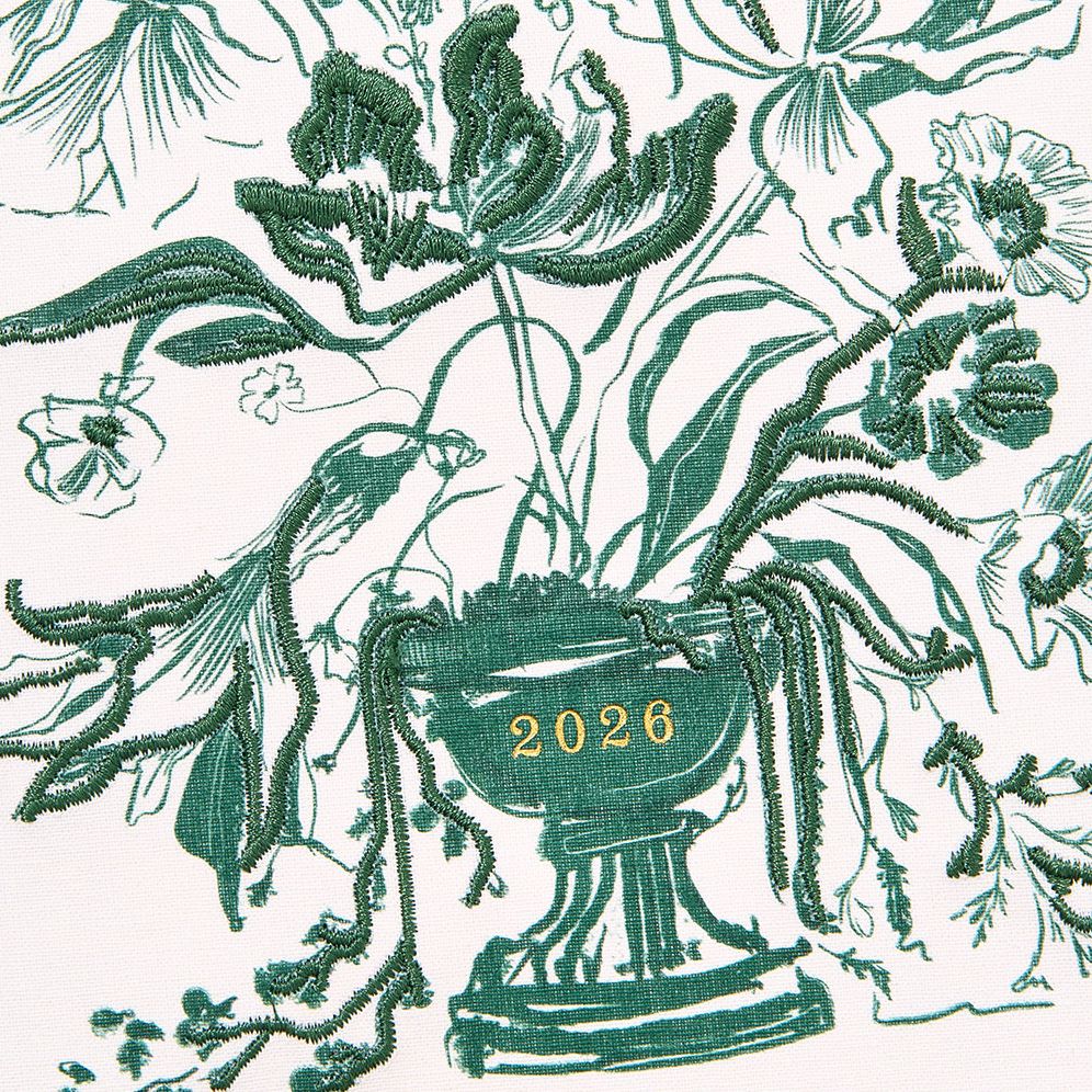 Alternative view of 2025-2026 Paper Source Romantic Greenery Weekly Desk Planner