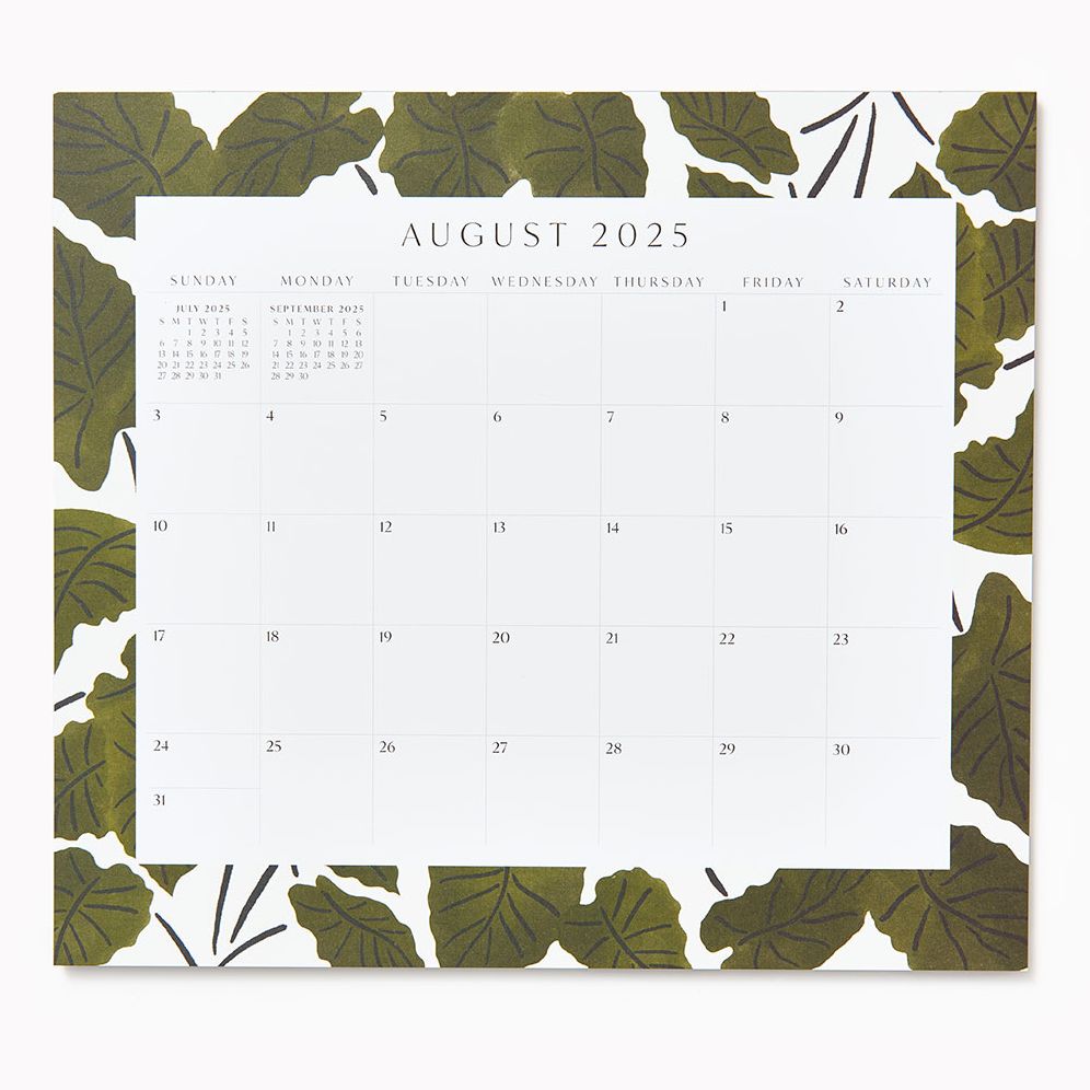 Alternative view of 2025-2026 Paper Source Romantic Greenery Monthly Magnetic Calendar