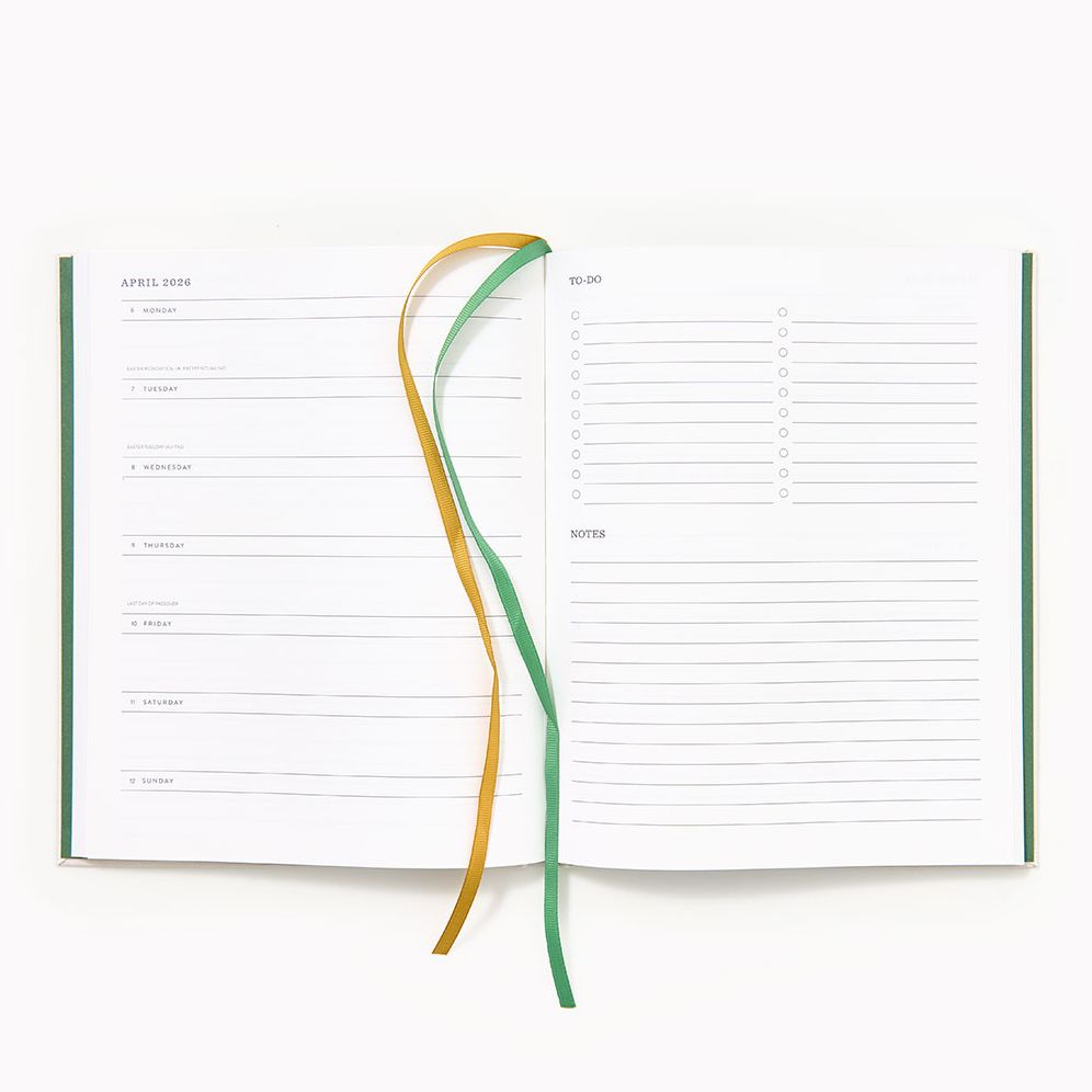 2025-2026 Paper Source Romantic Greenery Weekly Desk Planner - Image 3