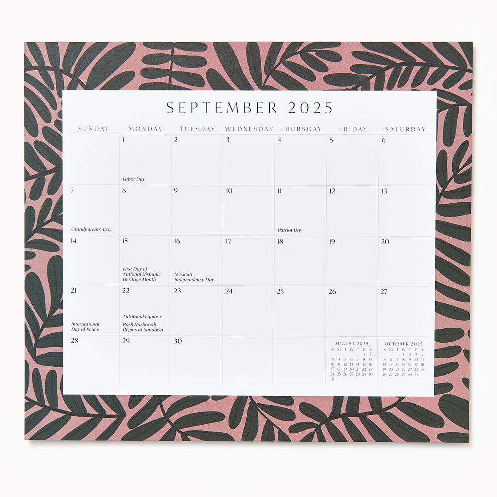 2025-2026 Paper Source Romantic Greenery Monthly Magnetic Calendar - Image 3