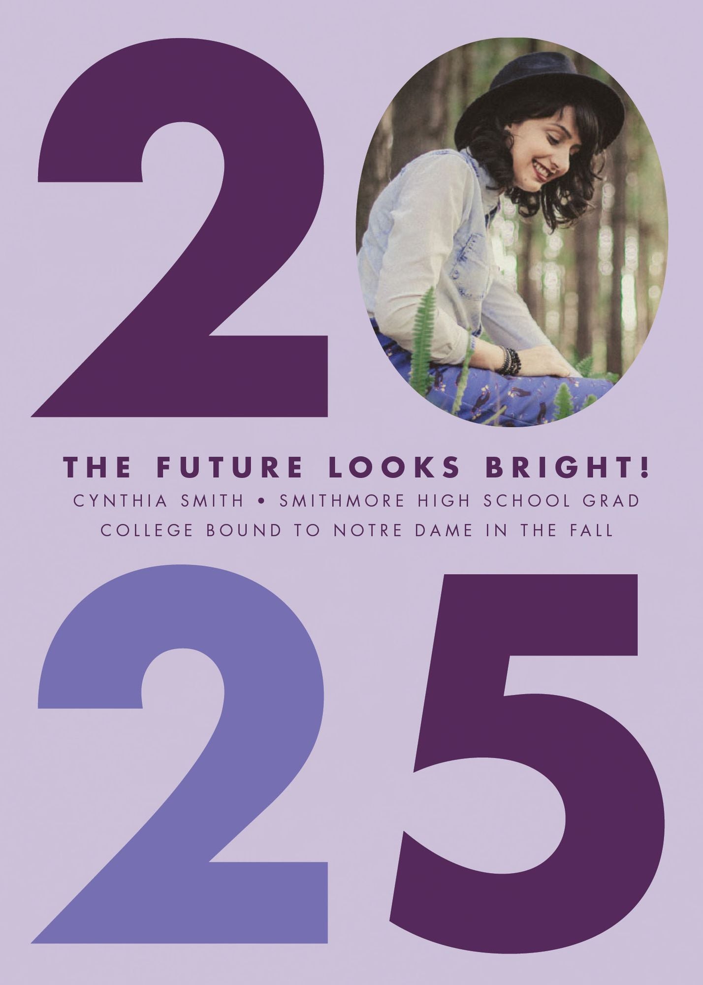 Alternative view of Big Bold Year Graduation Announcement