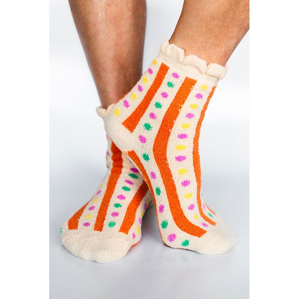 Cozy Grip Socks, Stripes and Dots - Image 3