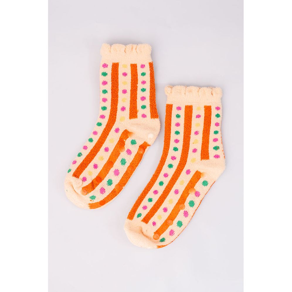 Cozy Grip Socks, Stripes and Dots - Image 2