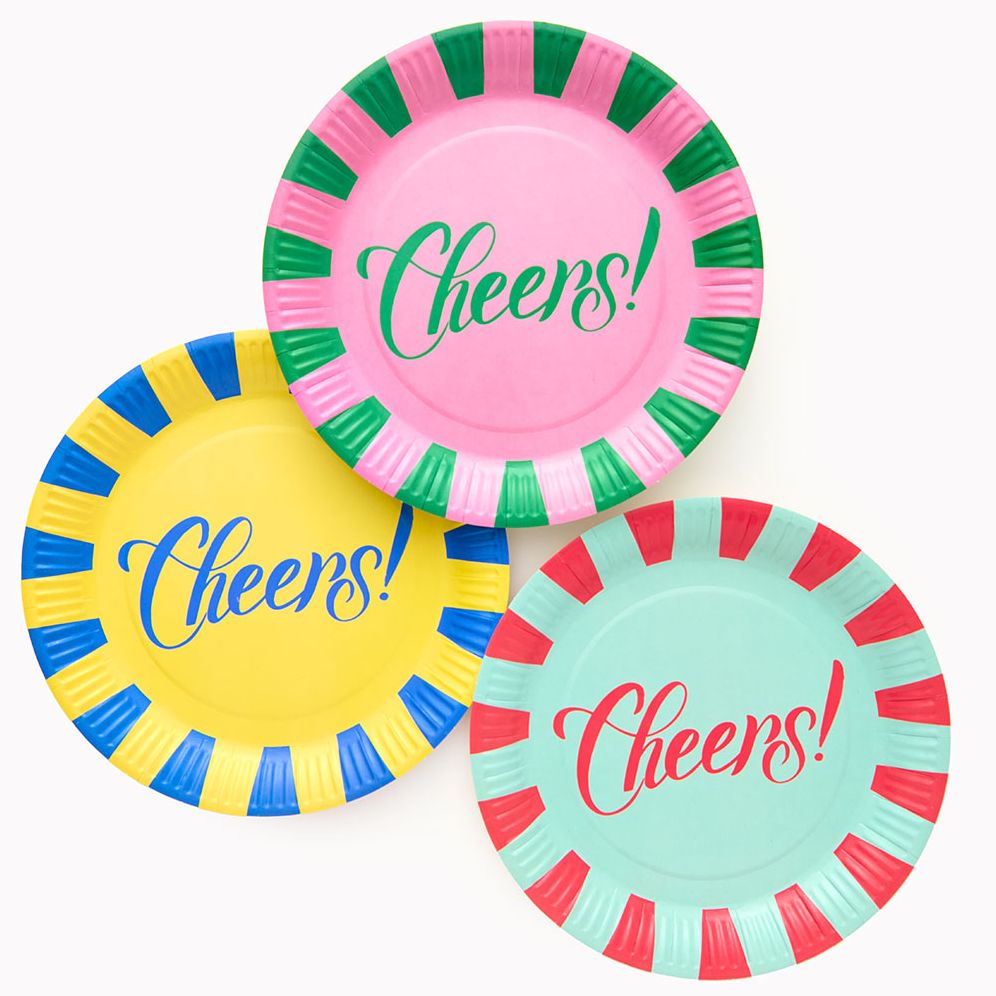 Alternative view of Cheers Stripe Plates