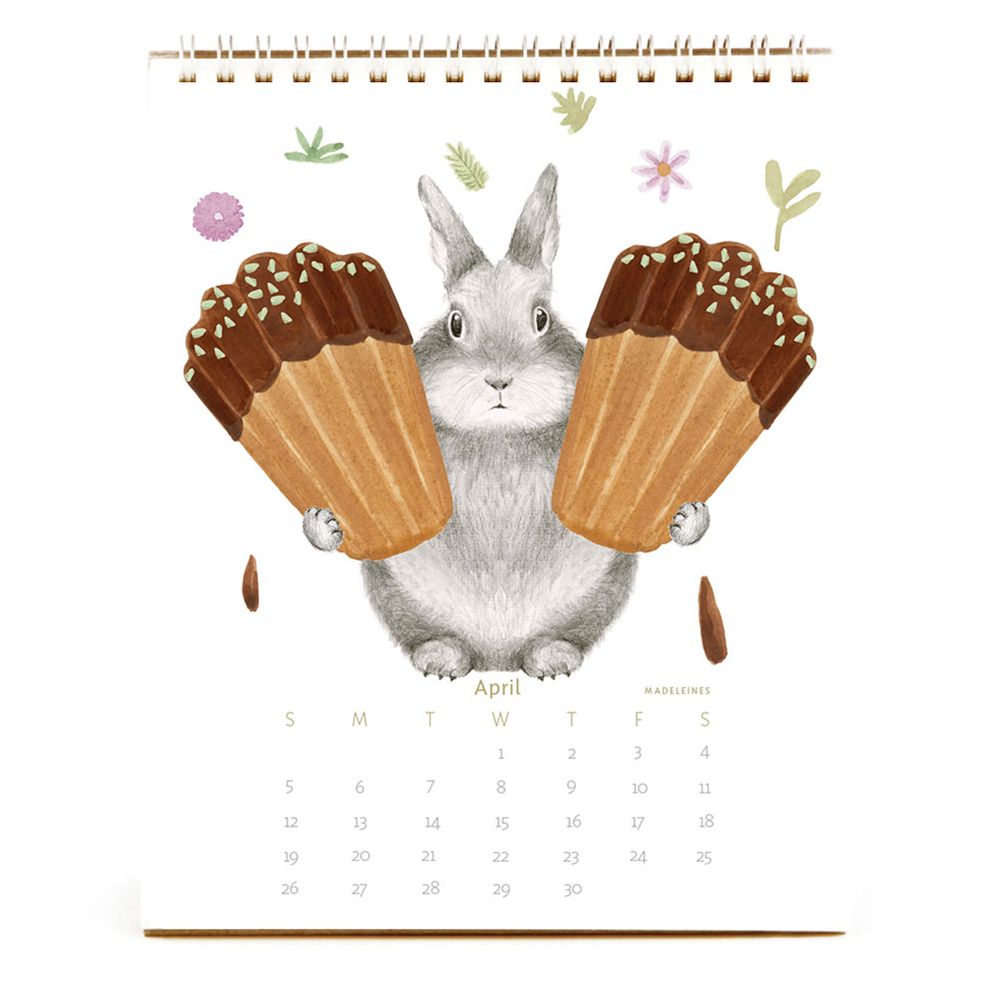 2026 Dear Hancock Bunny Calendar-Hare at the Caf - Image 4