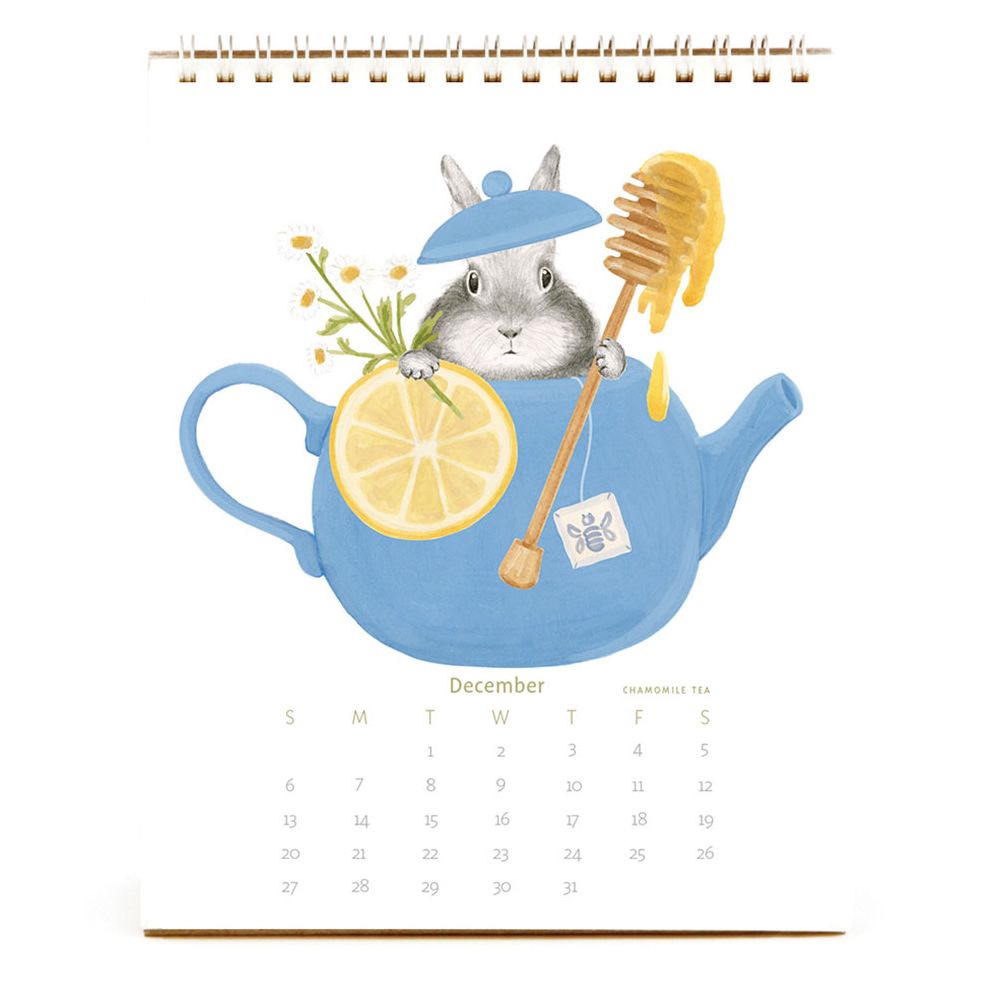 2026 Dear Hancock Bunny Calendar-Hare at the Caf - Image 5