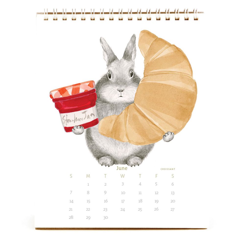 2026 Dear Hancock Bunny Calendar-Hare at the Caf - Image 7