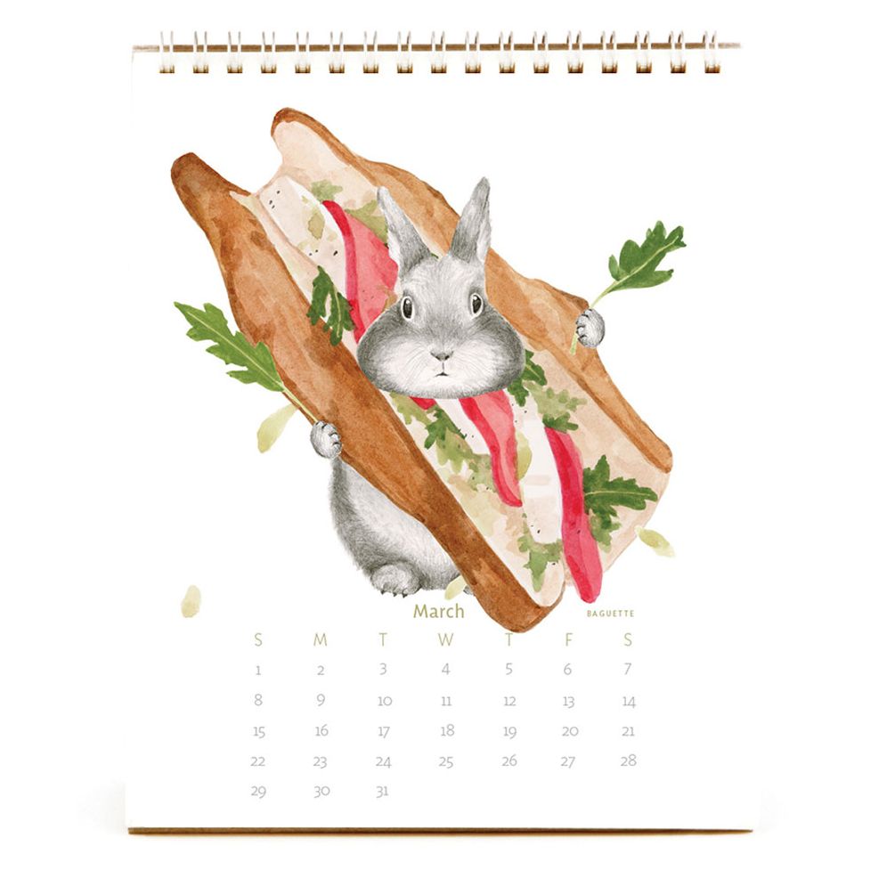 2026 Dear Hancock Bunny Calendar-Hare at the Caf - Image 6
