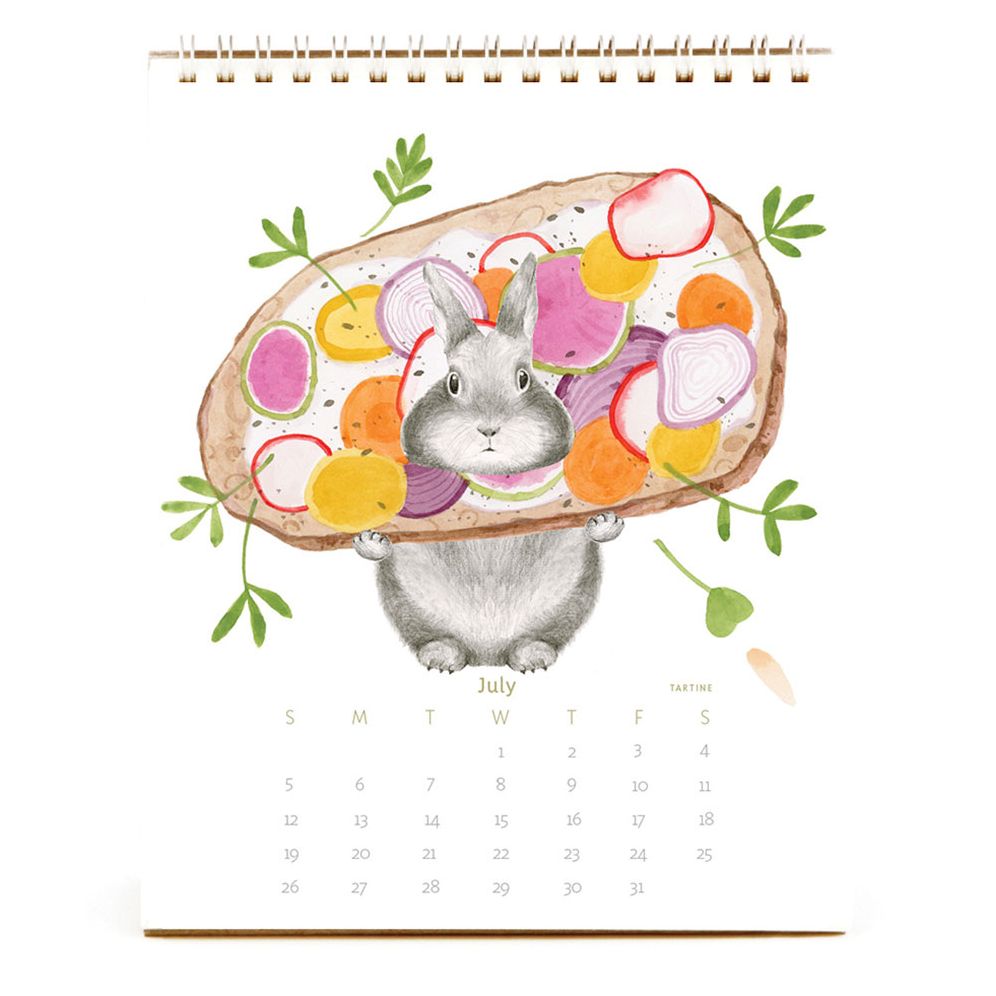 2026 Dear Hancock Bunny Calendar-Hare at the Caf - Image 12