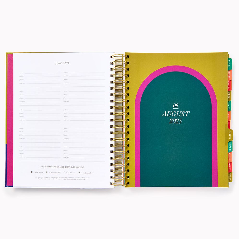 Alternative view of 2025-2026 Paper Source Bold Floral Weekly Desk Planner