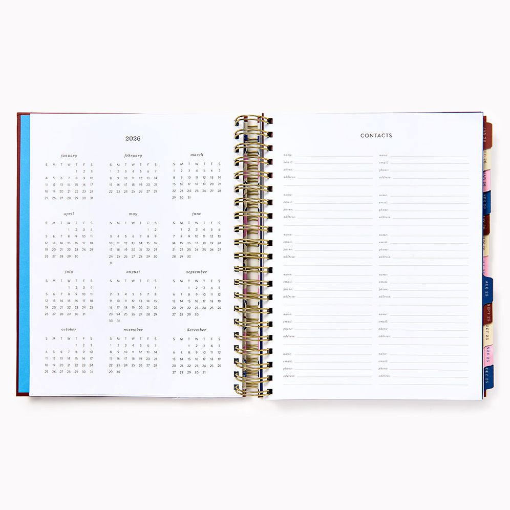 Alternative view of 2025-2026 Paper Source Creative Borders Weekly Desk Planner