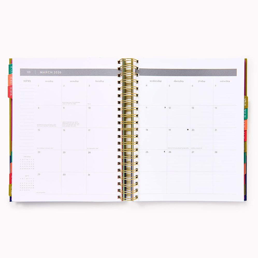 2025-2026 Paper Source Bold Floral Weekly Desk Planner - Image 3