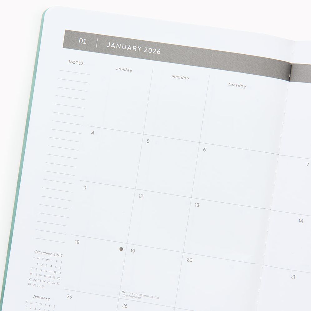 Alternative view of 2025-2026 Paper Source Landscapes Monthly Desk Planner