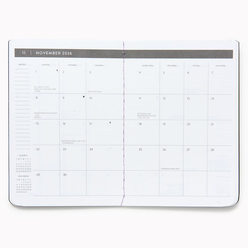 2025-2026 Paper Source Dark Academia Monthly Pocket Planner - Image 3