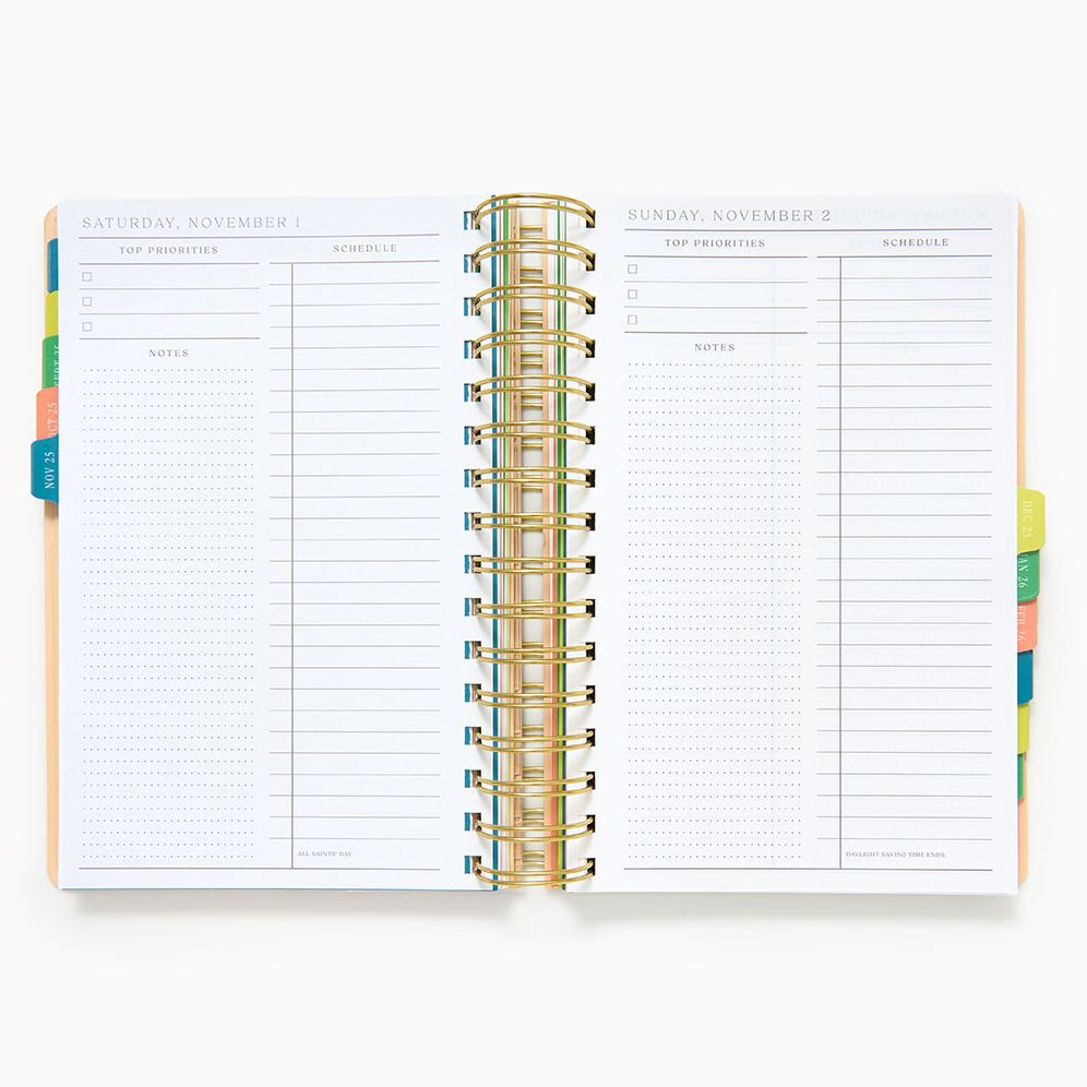 2025-2026 Paper Source Romantic Greenery Daily Planner - Image 3