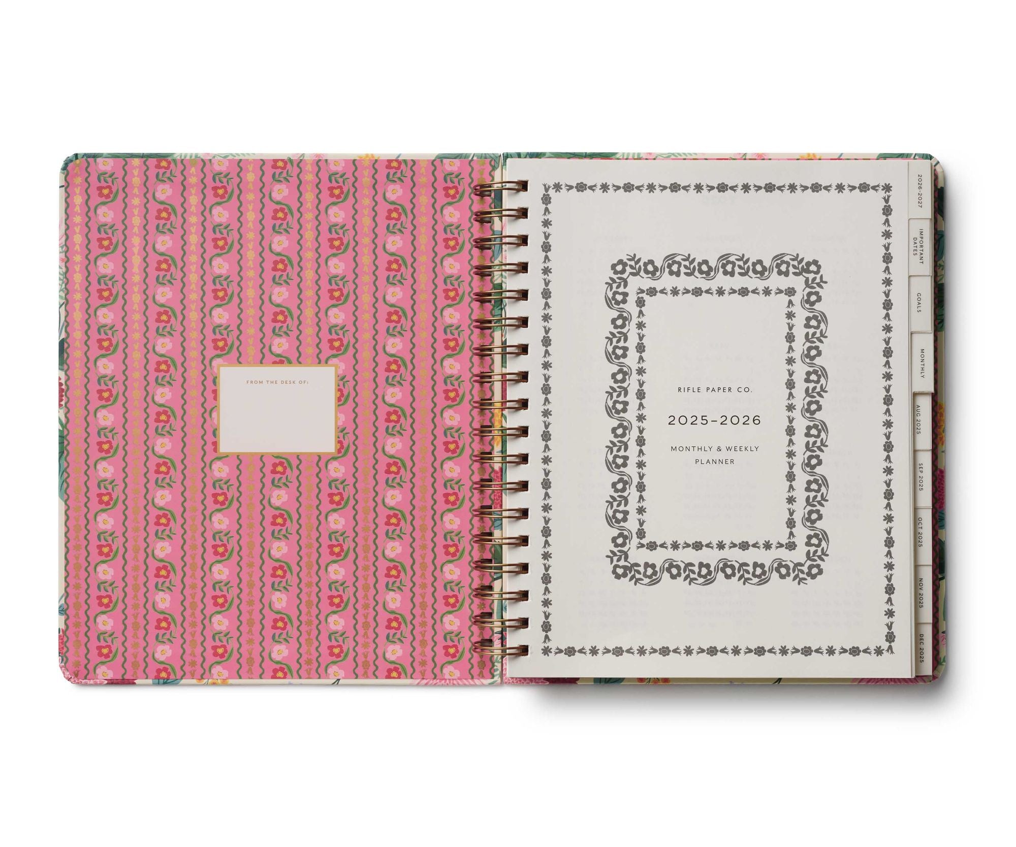 Alternative view of 2025-2026 Dahlia 17-Month Academic Hardcover Spiral Planner