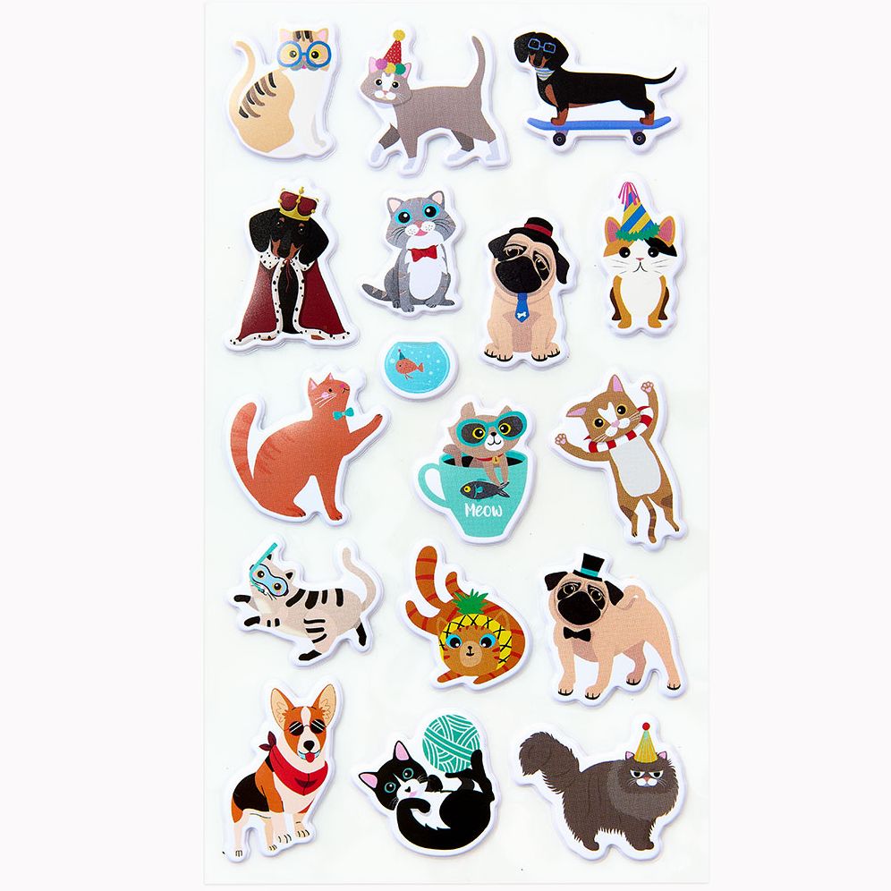 Alternative view of Cats & Dogs Dressed Up Sticker Sheet