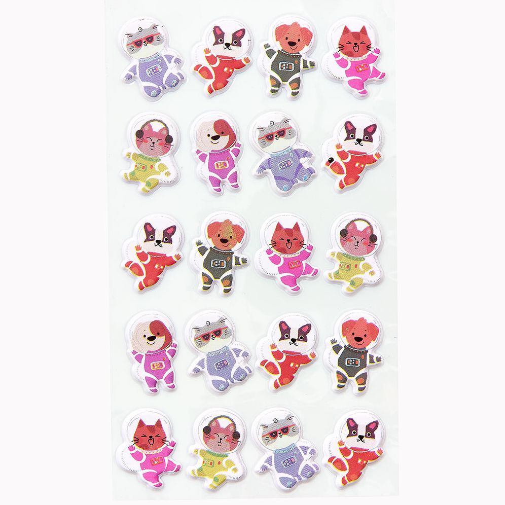 Alternative view of Flying Space Animal Sticker Sheet