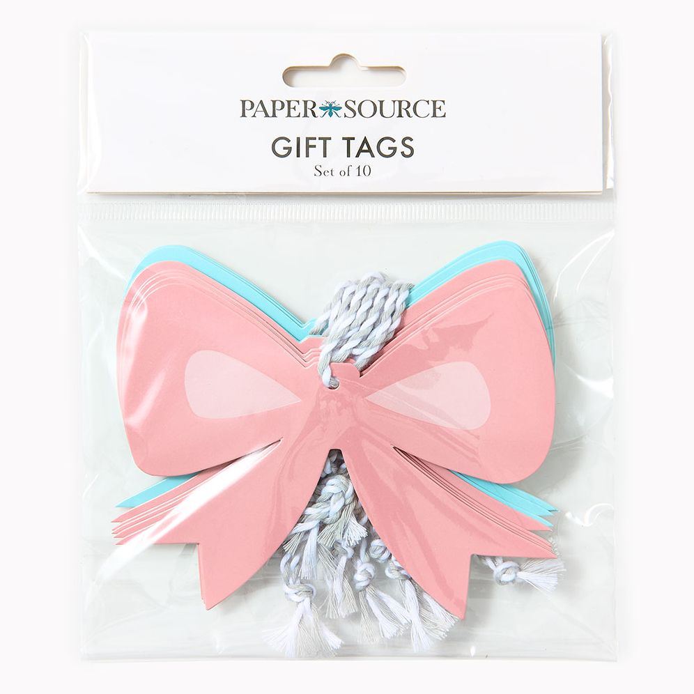 Alternative view of Blush and Blue Bow Gift Tags