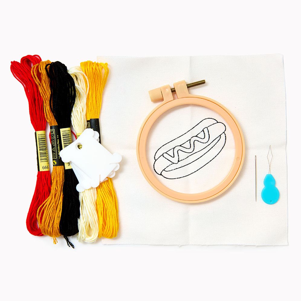 Alternative view of Hot Dog Embroidery Kit