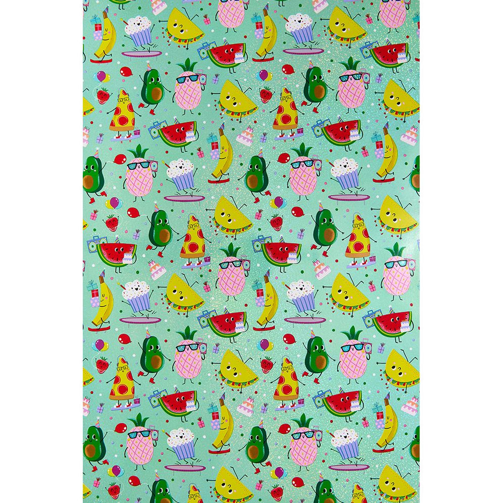 Alternative view of Birthday Jumble Prismatic Continuous Roll Wrap