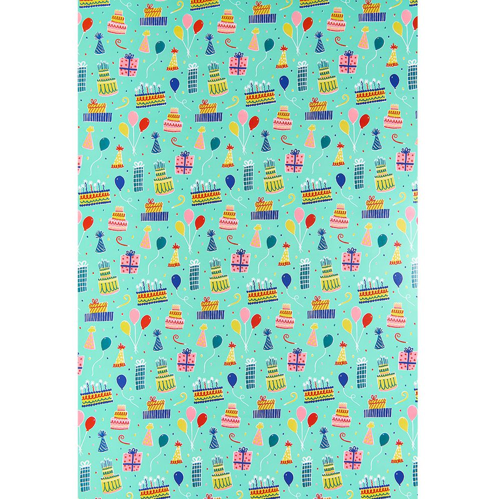 Alternative view of Birthday Icons Continuous Roll Wrap