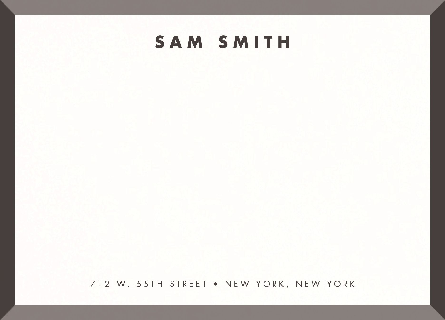 Alternative view of Mod Bevel Border Stationery