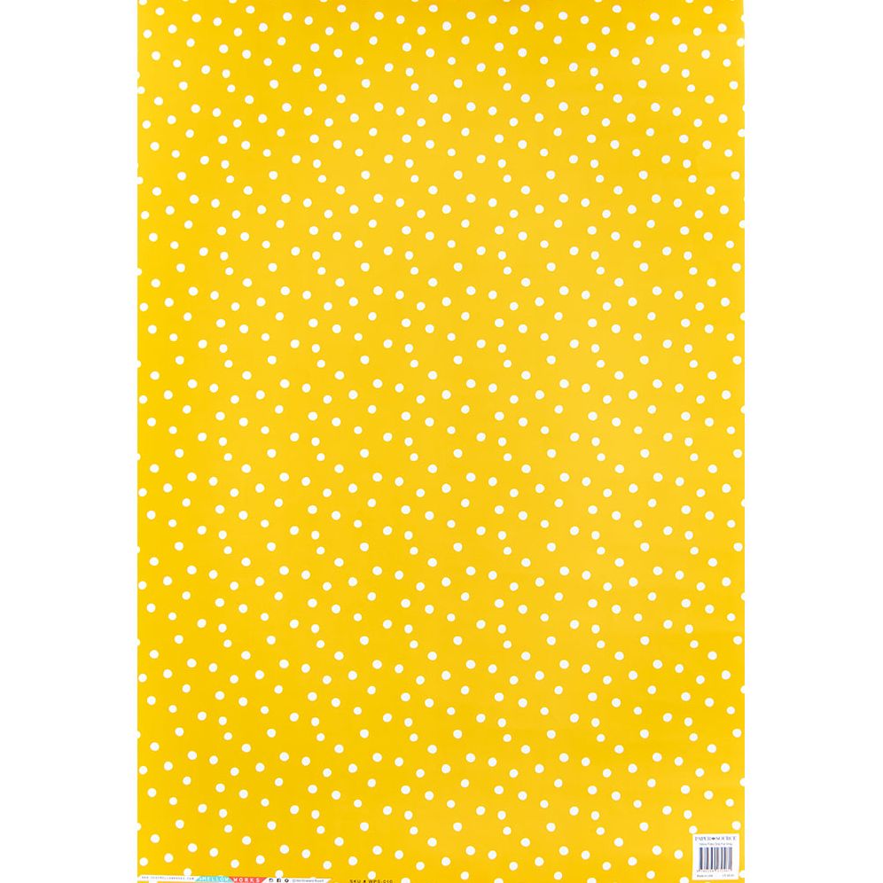 Alternative view of Yellow Polka Dots Flat Wrap