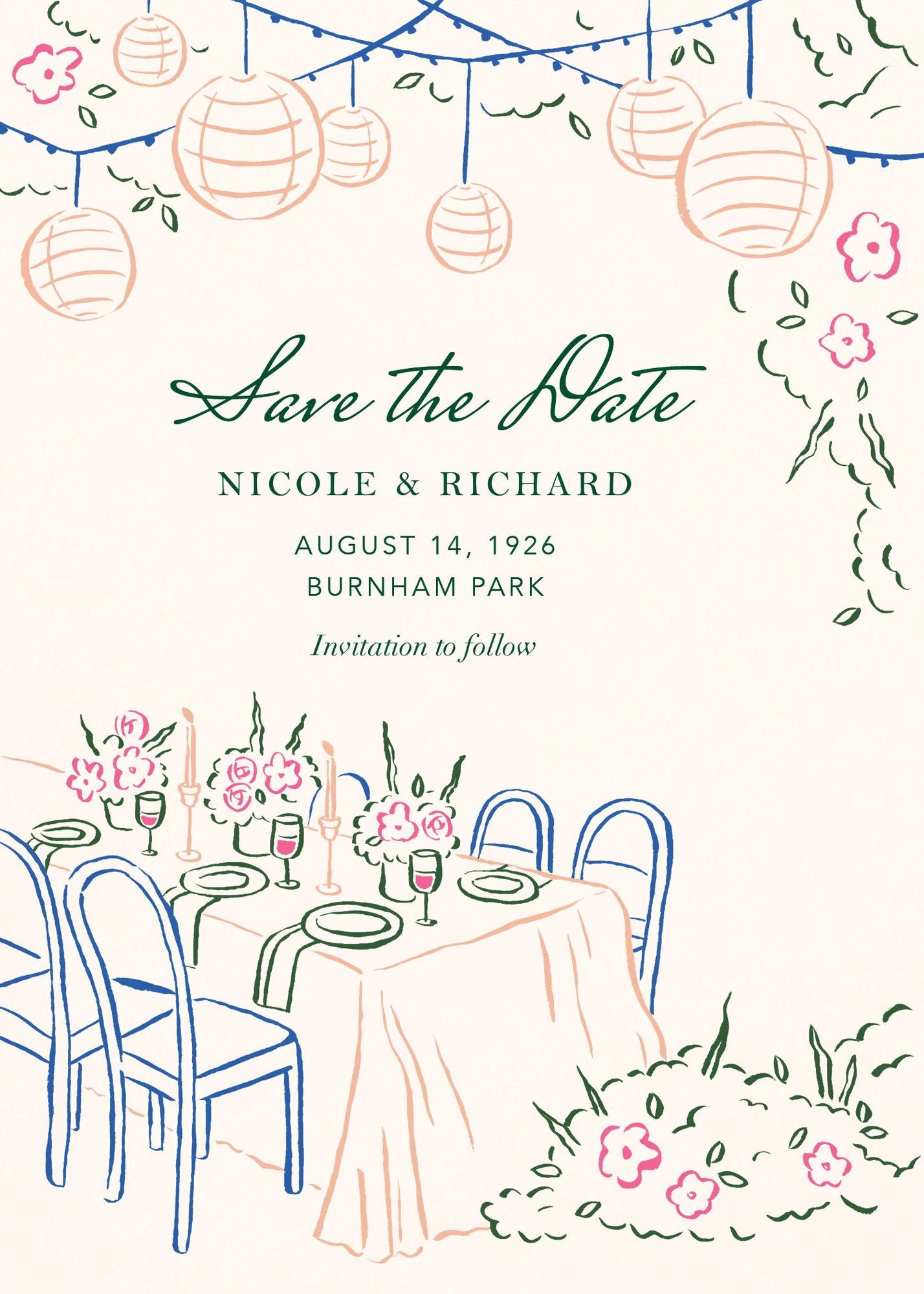 Alternative view of Under the Lanterns Save the Date