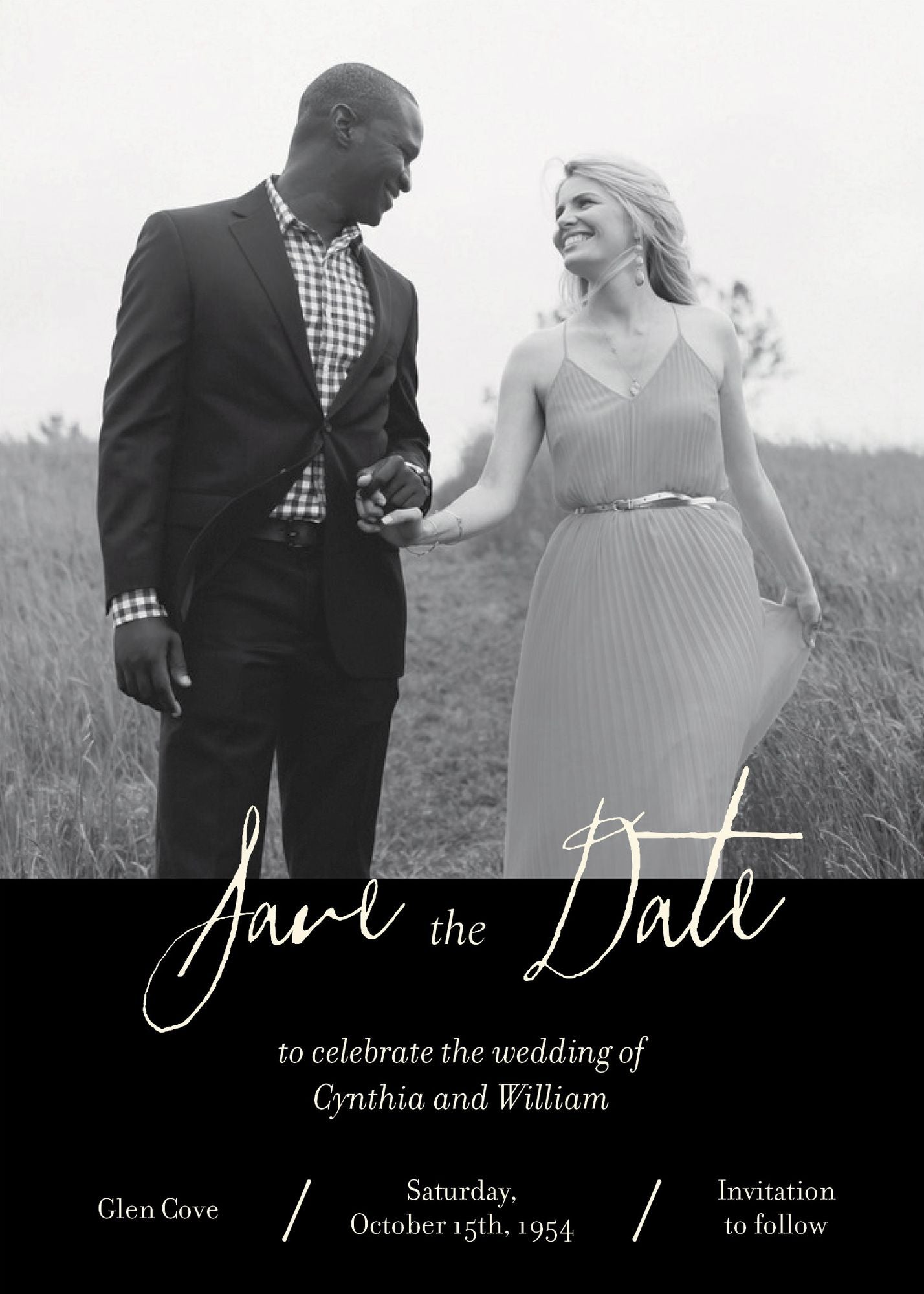 Alternative view of Romantic Photo on White Save the Date