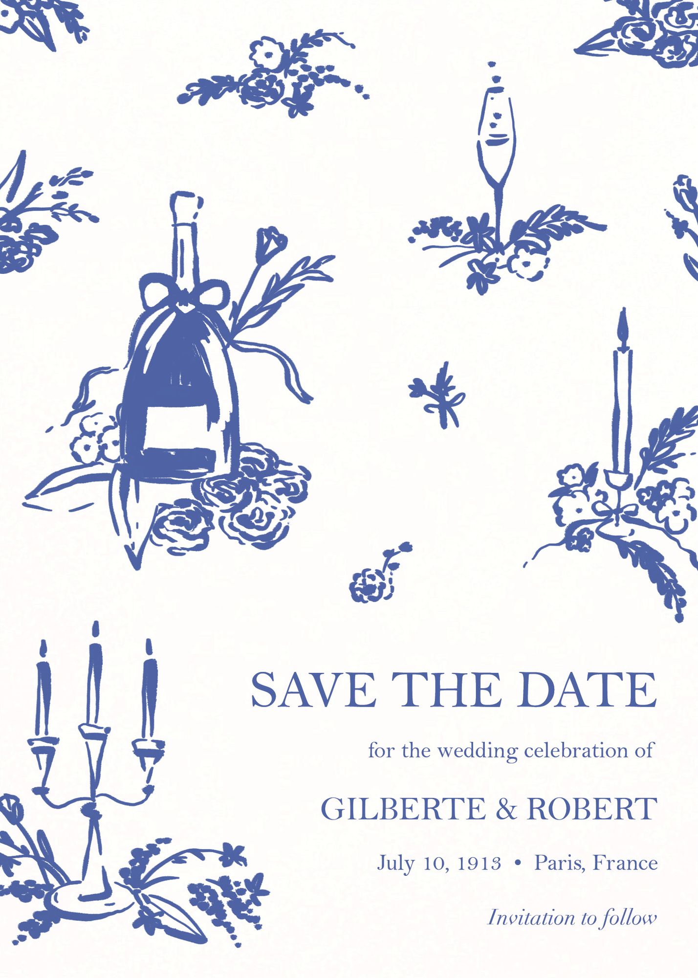 Alternative view of Toile de Love Save the Date