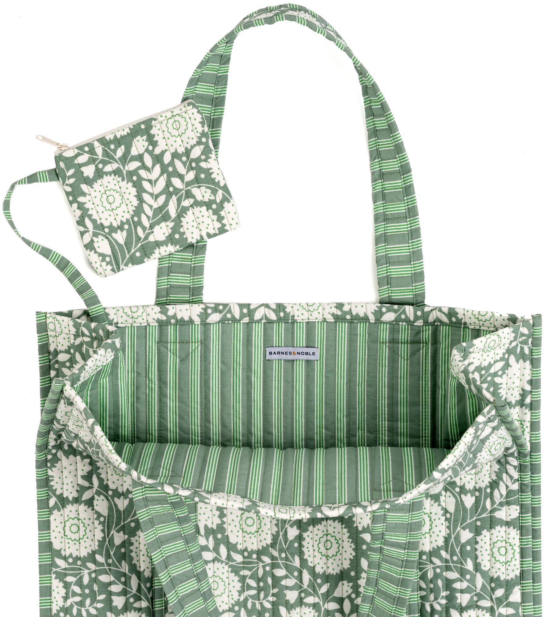 Alternative view of Quilt Tote- Green