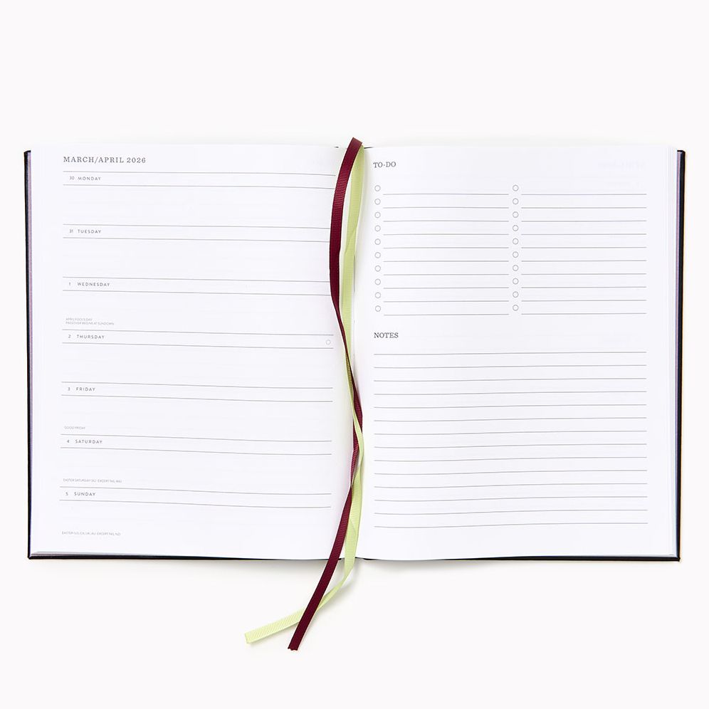 Alternative view of 2025-2026 Paper Source Dark Academia Weekly Desk Planner