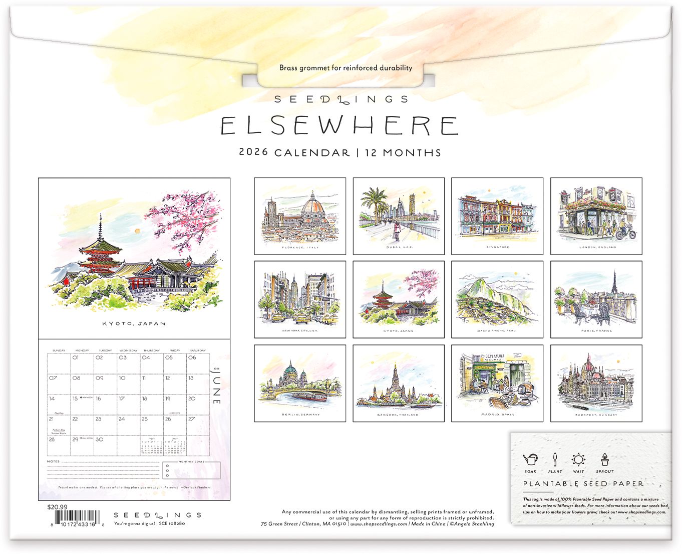 2026 Seedlings Elsewhere 12 Month Wall Calendar - Image 2