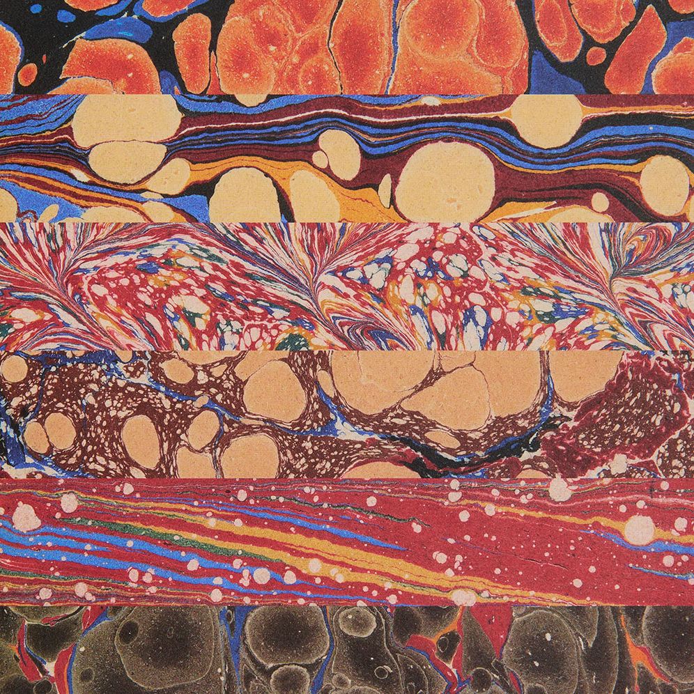 Alternative view of Flat Wrap Red Marbled Papers