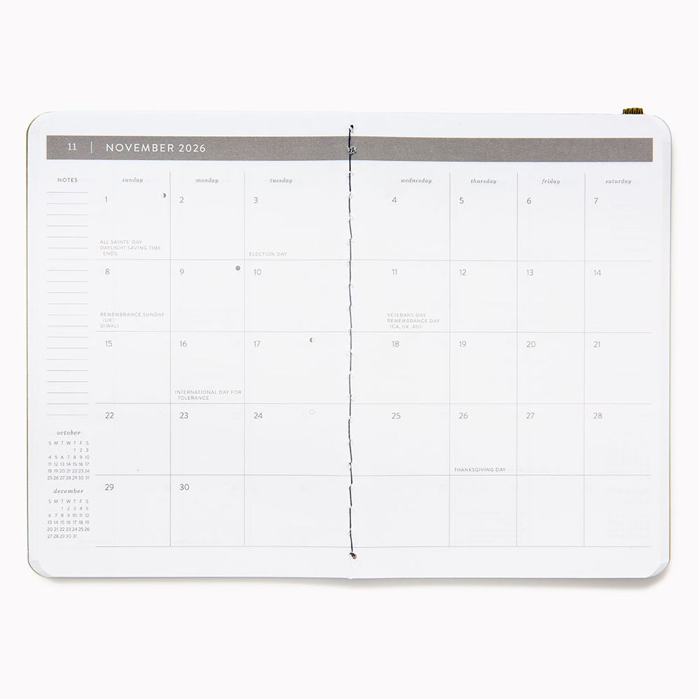 2025-2026 Paper Source Romantic Greenery Monthly Pocket Planner - Image 2