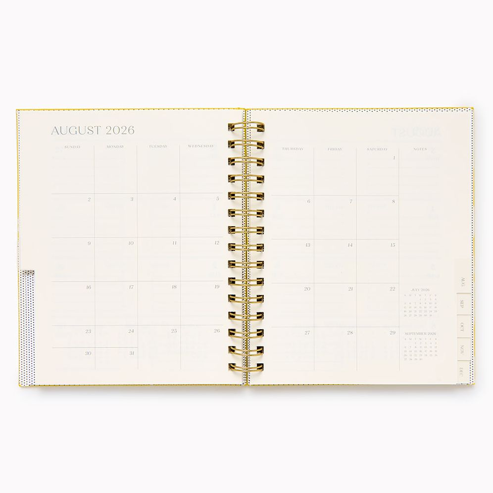 Alternative view of 2026 Paper Source Yellow Chicago Ave Medium Weekly Spiral 12M Planner - Exclusive